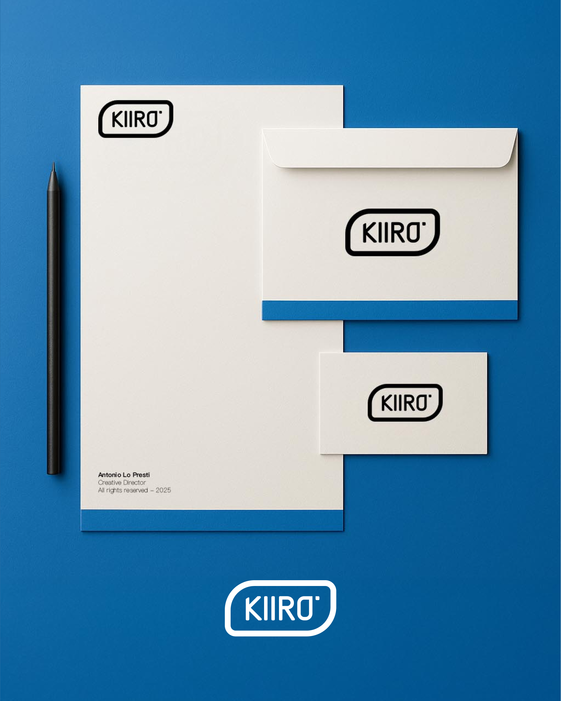 Kiiroo logo on stationery